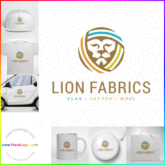 購買此獅子的織物logo設計61712