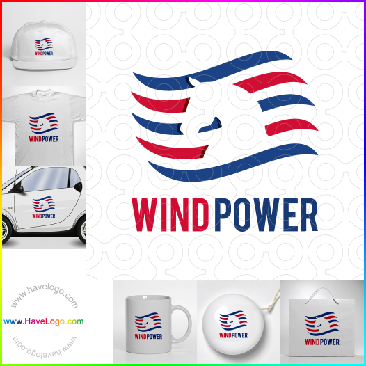 この風力発電のロゴデザインを購入する - 61480