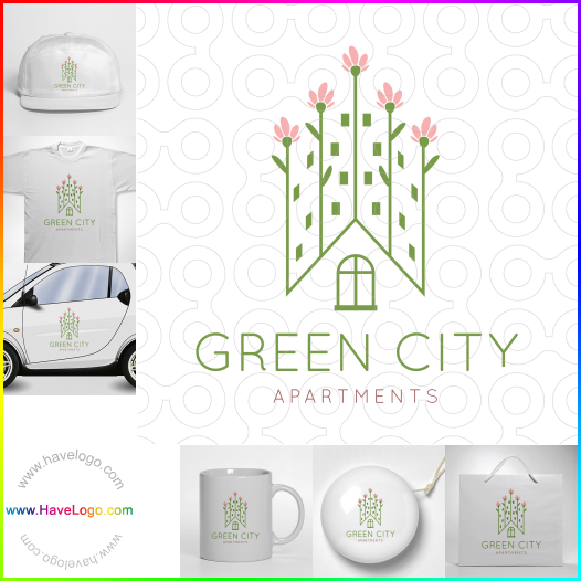 購買此綠色生活logo設計41663