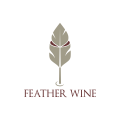  Feather wine  logo