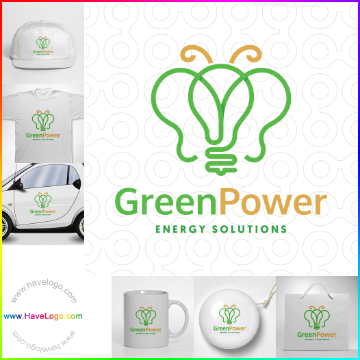 このグリーン電力エネルギーソリューションのロゴデザインを購入する - 63596