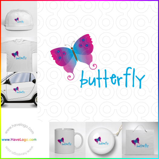 購買此蝴蝶logo設計12211