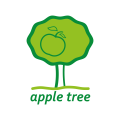 логотип органического фрукты