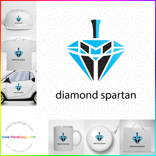 購買此鑽石的斯巴達logo設計62971