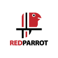логотип Красный попугай