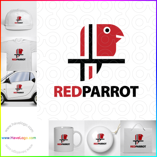 購買此紅鸚鵡logo設計66991