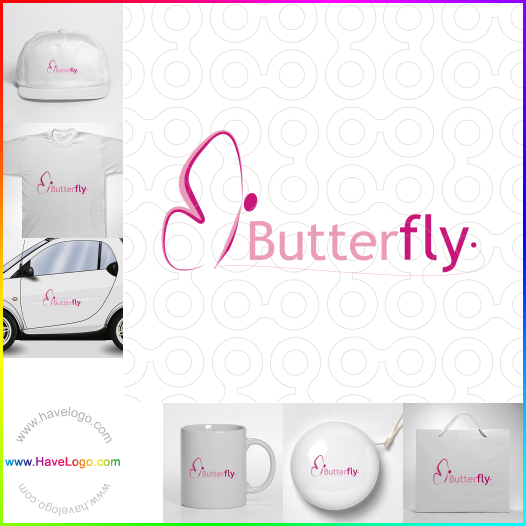 логотип бабочка - 12997