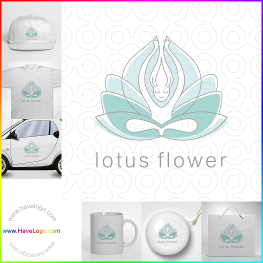 логотип цветок лотоса - 63551