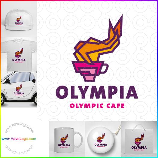 このオリンピアオリンピックカフェのロゴデザインを購入する - 61992