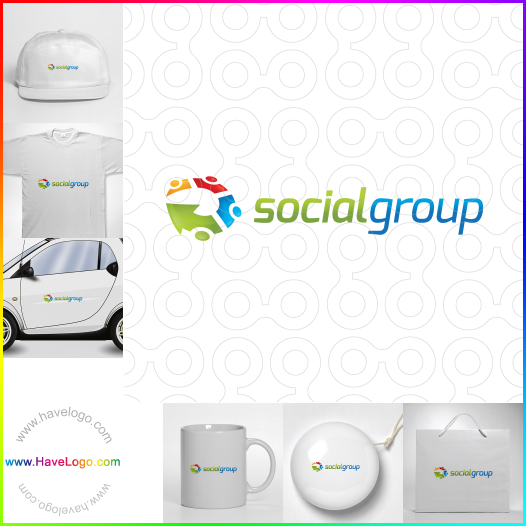 購買此社會化媒體logo設計54954