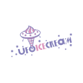 UFOのアイスクリームロゴ