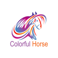 логотип Красочная лошадь