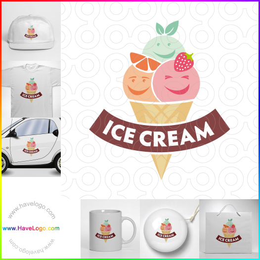 Fruchtige Eiscreme logo 63556