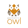 логотип Геометрическая сова