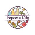 爆米花的城市Logo