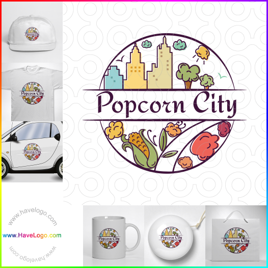логотип Popcorn City - 66576