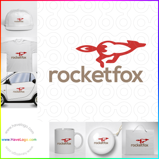 購買此火箭狐logo設計63023