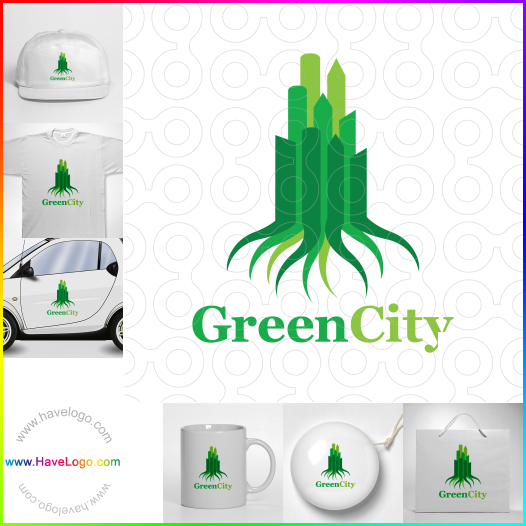 購買此綠色城市logo設計64200