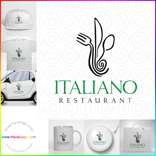 このイタリアンレストランのロゴデザインを購入する - 58048
