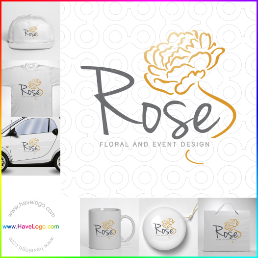 購買此玫瑰logo設計54947