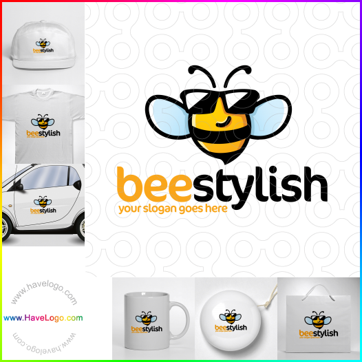 логотип Пчела Стильная - 61109