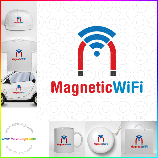 この磁気Wifiのロゴデザインを購入する - 60265