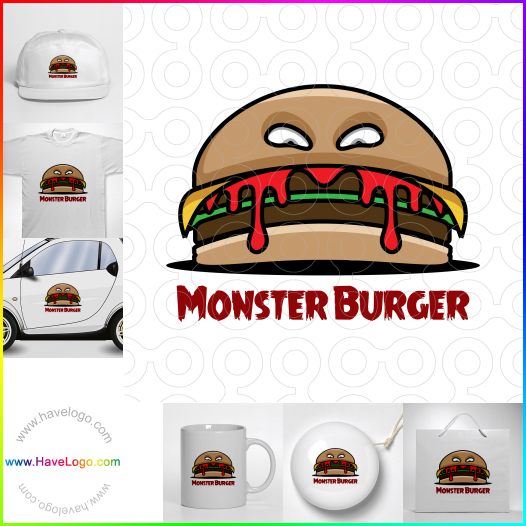 購買此怪物漢堡logo設計67285