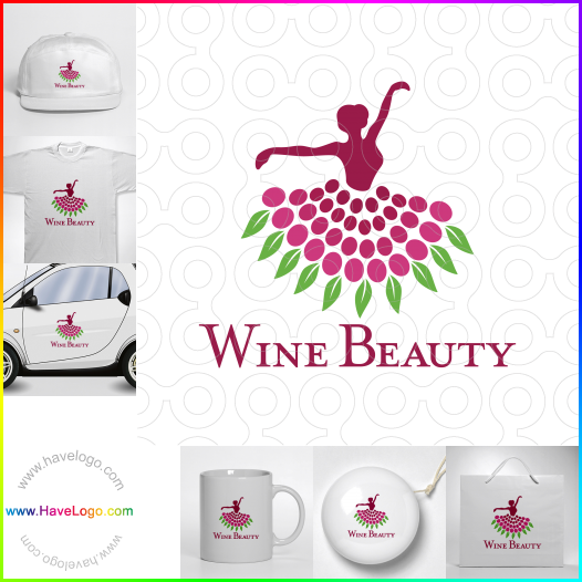 このワイン美しさのロゴデザインを購入する - 61541