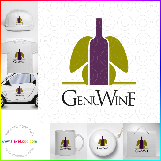 логотип красное вино - 28577