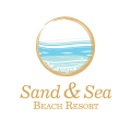 海灘度假勝地logo