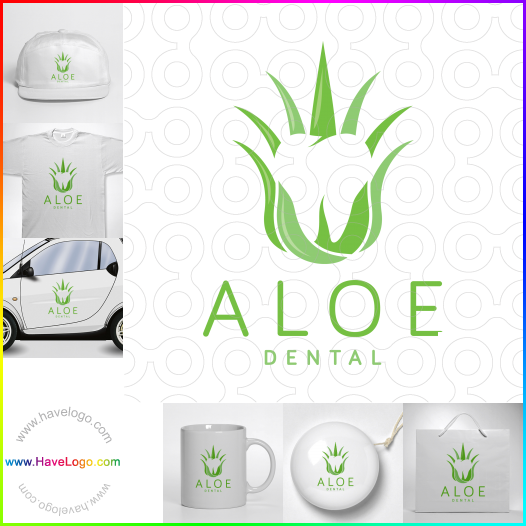 логотип Алоэ стоматологический - 61959