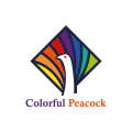 логотип Красочный павлин