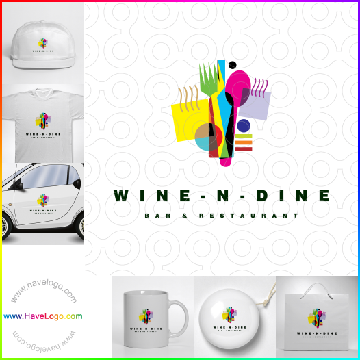 このWine n Dineのロゴデザインを購入する - 63128