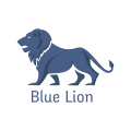 логотип Голубой лев