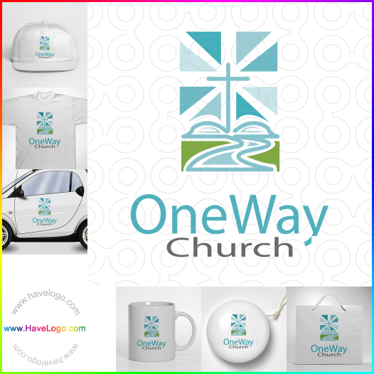 このワンウェイ教会のロゴデザインを購入する - 66261