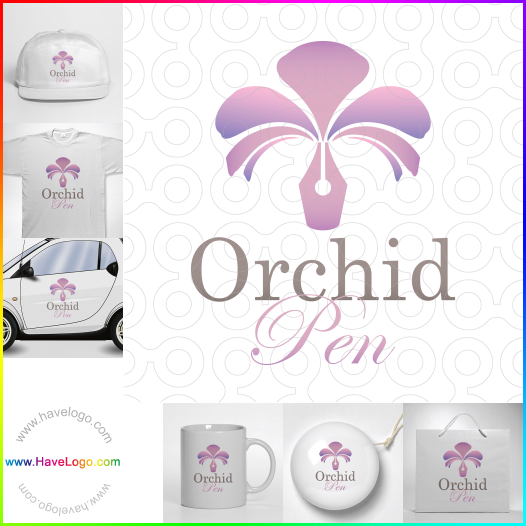 логотип Ручка орхидеи - 61118