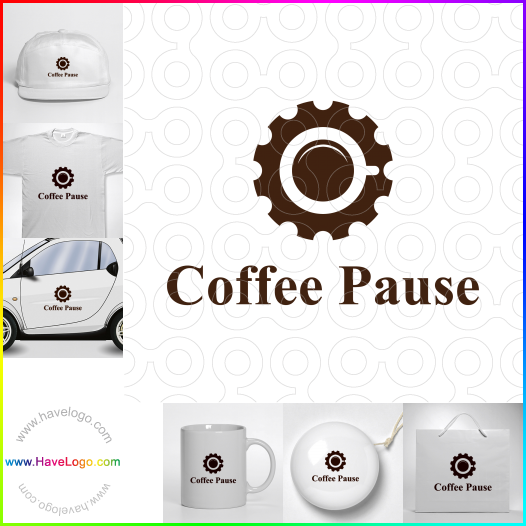 このコーヒーポーズのロゴデザインを購入する - 61602
