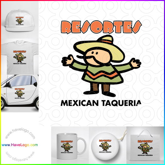 このメキシコ料理店のロゴデザインを購入する - 43282