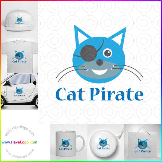購買此貓的海盜logo設計65534