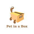 Haustier in einer Schachtel logo