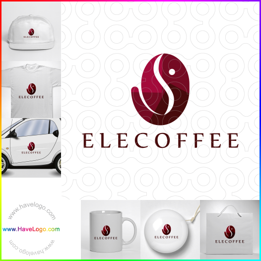 логотип кофе в зернах - 47293