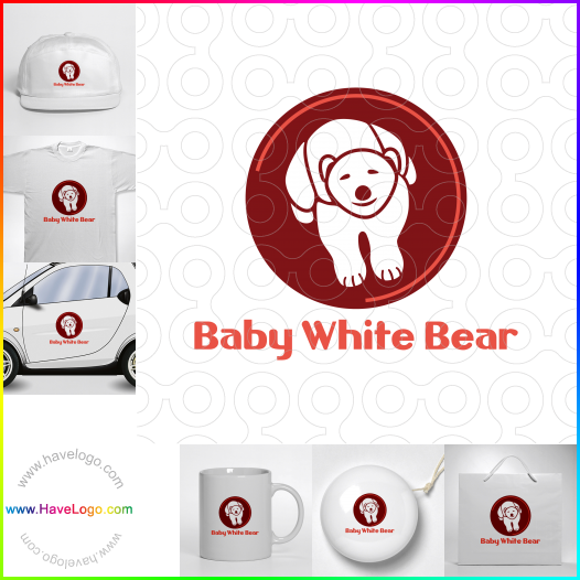 購買此小白熊logo設計60922