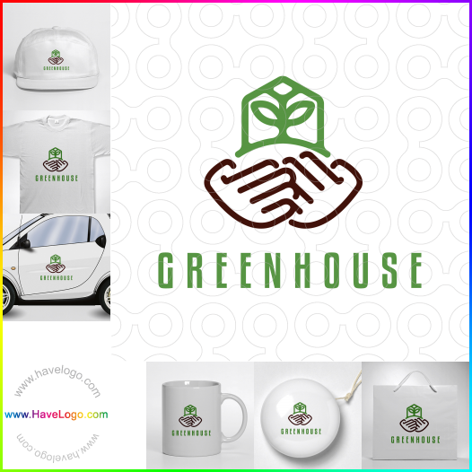 このグリーンハウスのロゴデザインを購入する - 63830