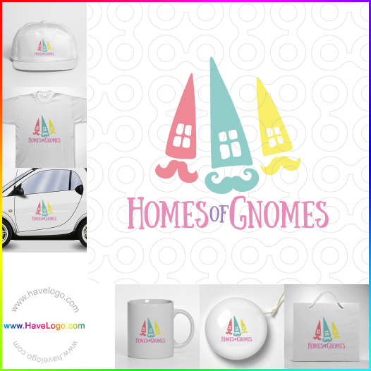 このGnomesの家のロゴデザインを購入する - 63524