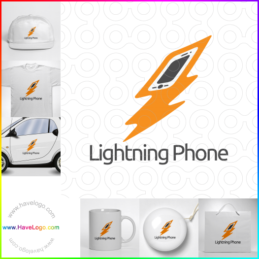 このライトニング電話のロゴデザインを購入する - 61678