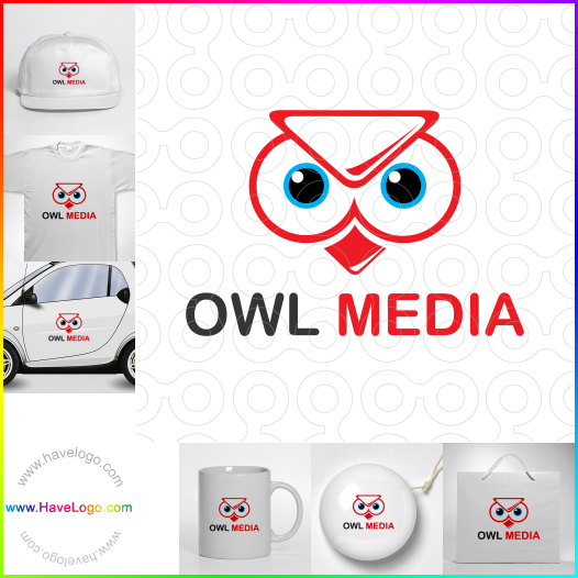 このOwl Mediaのロゴデザインを購入する - 66000