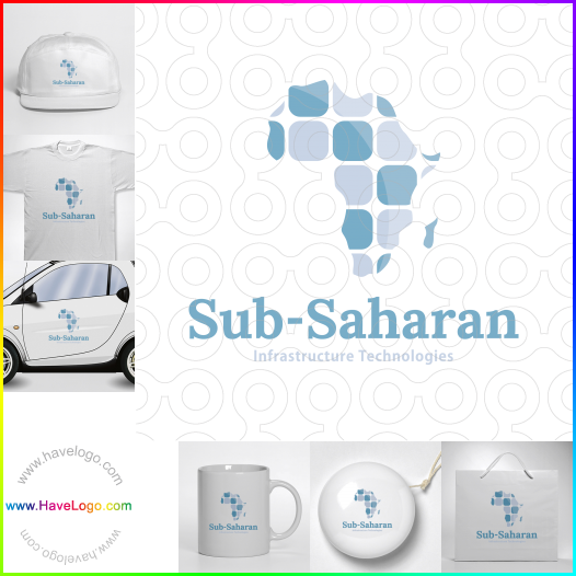 購買此撒哈拉以南非洲基礎設施技術logo設計64052