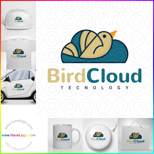 логотип Облако птиц - 62095