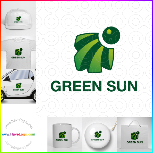購買此綠色的太陽logo設計66716