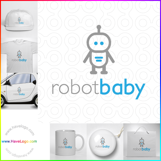 購買此機器人嬰兒logo設計65498